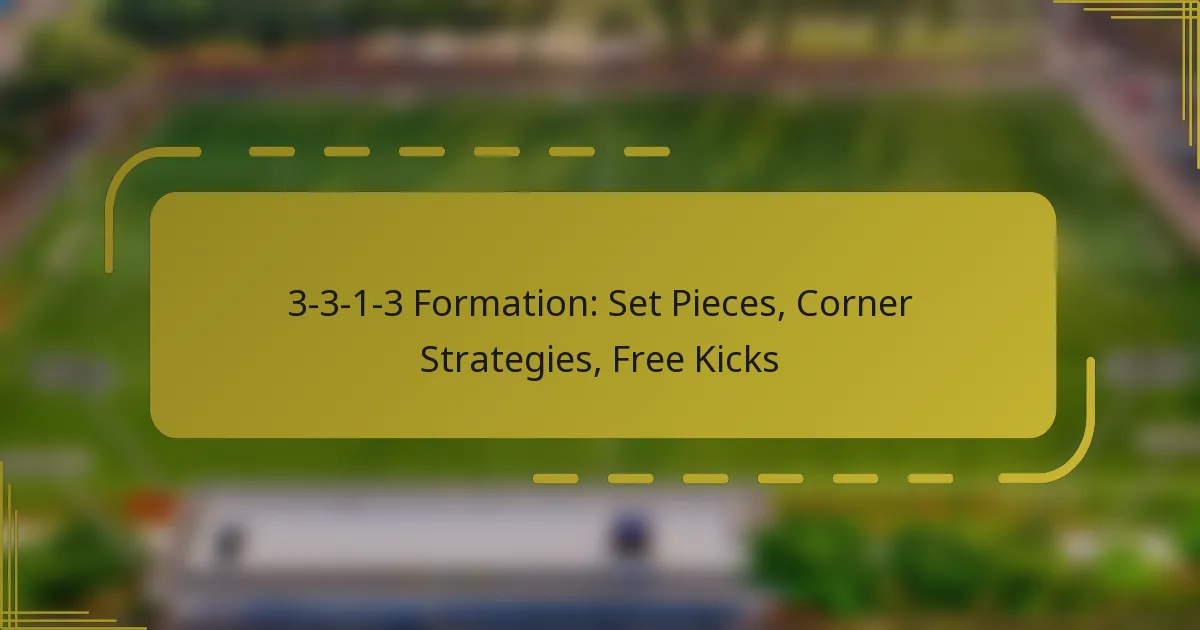 3-3-1-3 Formation: Set Pieces, Corner Strategies, Free Kicks